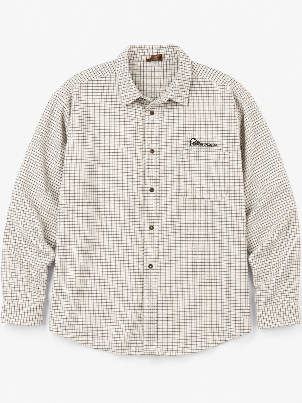 Ducks Unlimited Men’s 3XL Check Button Down Shirt Cotton Long Sleeve
